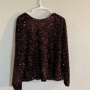 Sequin Brown Women's Top
